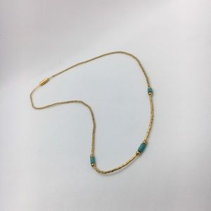 Gold plated turquoise choker